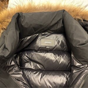 Men’s Mackage Puffer Bomber (Nathan) with removable natural fur trim
